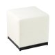 thumbnail image 1 of Puf Benzara Lev cuadrado, cubo, silueta blanca bouclé, 1 of 7