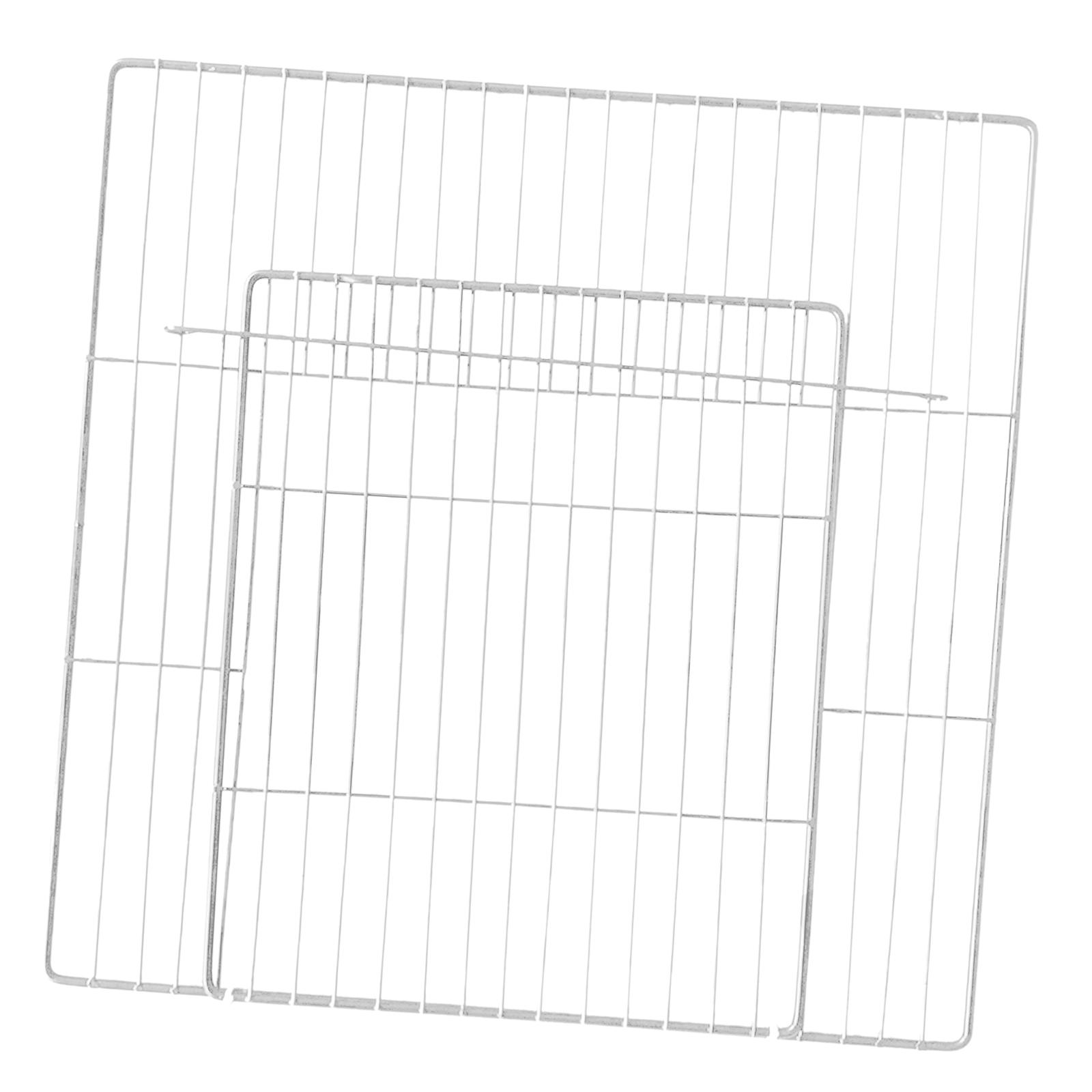 Magideal - Puerta De Corralito Portátil Para Mascotas, Jaula De Bricolaje, Suministros De Hierro, Cerca De Alambre De Hierro Expandible, Para , Cuadrícula Blanca Cuadrícula Densa Blanca