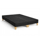 thumbnail image 3 of Base Cama 2 Plazas LORE Felpa Premium Negro / Reforzada Con Patas De Madera, 3 of 3