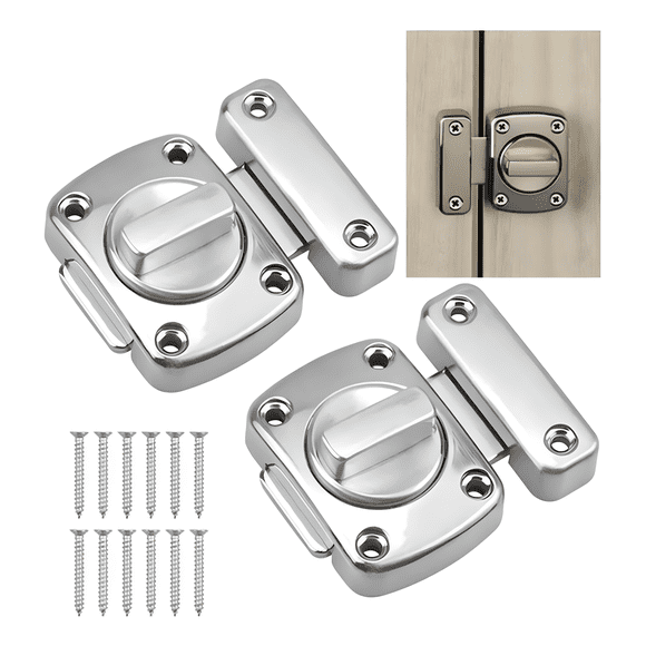 2 Pestillos Cerradura Puerta Gabinete Turn 40mm Baño Norplat