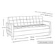 thumbnail image 5 of Futón Sofá Cama Genova Lino Gris Claro, 5 of 5
