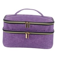 Magideal - Bolsa De Almacenamiento De Esmalte De Uñas, Caja De Gran Capacidad Para Esmalte De Uñas, Lápiz Labial Cosmético, Aceite Esencial , Violeta, 11.02 Pulgadas X 7.48 Pulgadas X 6.30 Pulgadas