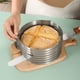 thumbnail image 1 of 1pc Toast Bread Slicer, American Layered Retractable Round Slicing Baking Tool Mousse Ring Stainless Steel Cake Slicer, Kitchen Gadgets, 1 of 5