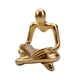 thumbnail image 3 of Estatua de abstracto de estilo nórdico, figurita artesanal, escultura de adorno decorativa coleccionable para decoraciones de mesa para sala , dorado, 3 of 5