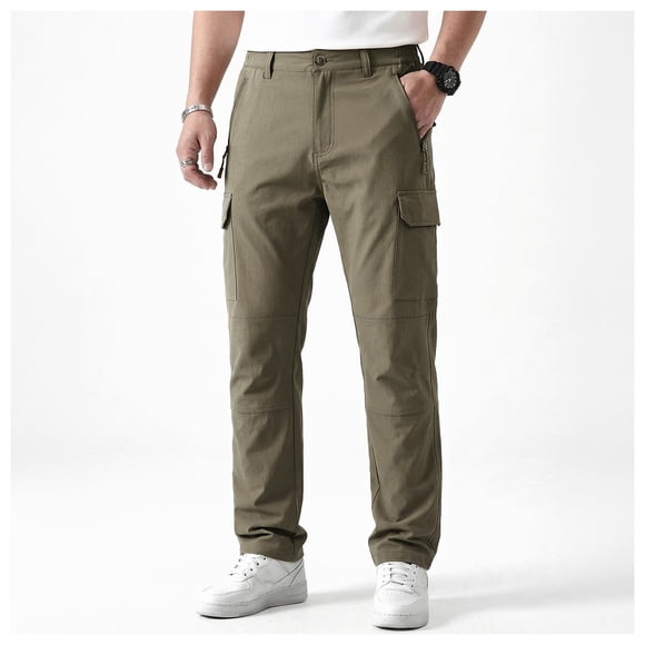 Pantalon Termico Softshell Impermeable Hombre Invierno Frio marron claro M