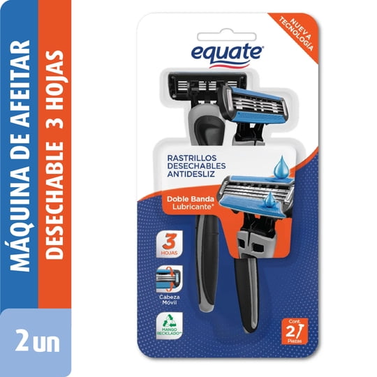 Máquina De Afeitar Desechable Hombre, 3 Hojas 2 Un Equate