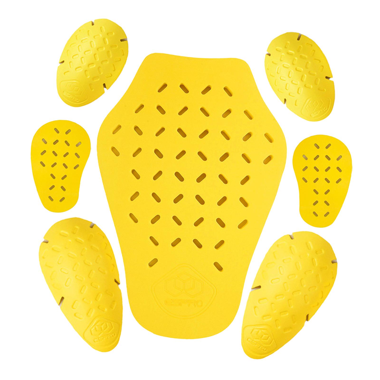 Magideal - Equipo De Protección Para Motocicleta De 7 Piezas, Equipo De Conducción, Protectores De Pecho, Espalda Y Codos De Eva Extraíbles, Insertos De Protecci