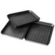 thumbnail image 1 of Juego de 3 alfombras para botas Flowerting negras 35 × 27 cm, 1 of 8