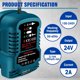 thumbnail image 2 of Cargador de Auto Compacto Mini de Batería Li-ion DC 12V/24V Enchufe para Encendedor de Cigarrillos con LED para Batería Kobalt 24V LXT KB624-03 KB524-03 KB424-03 KB224-03 KB124-03 0673802, 2 of 9