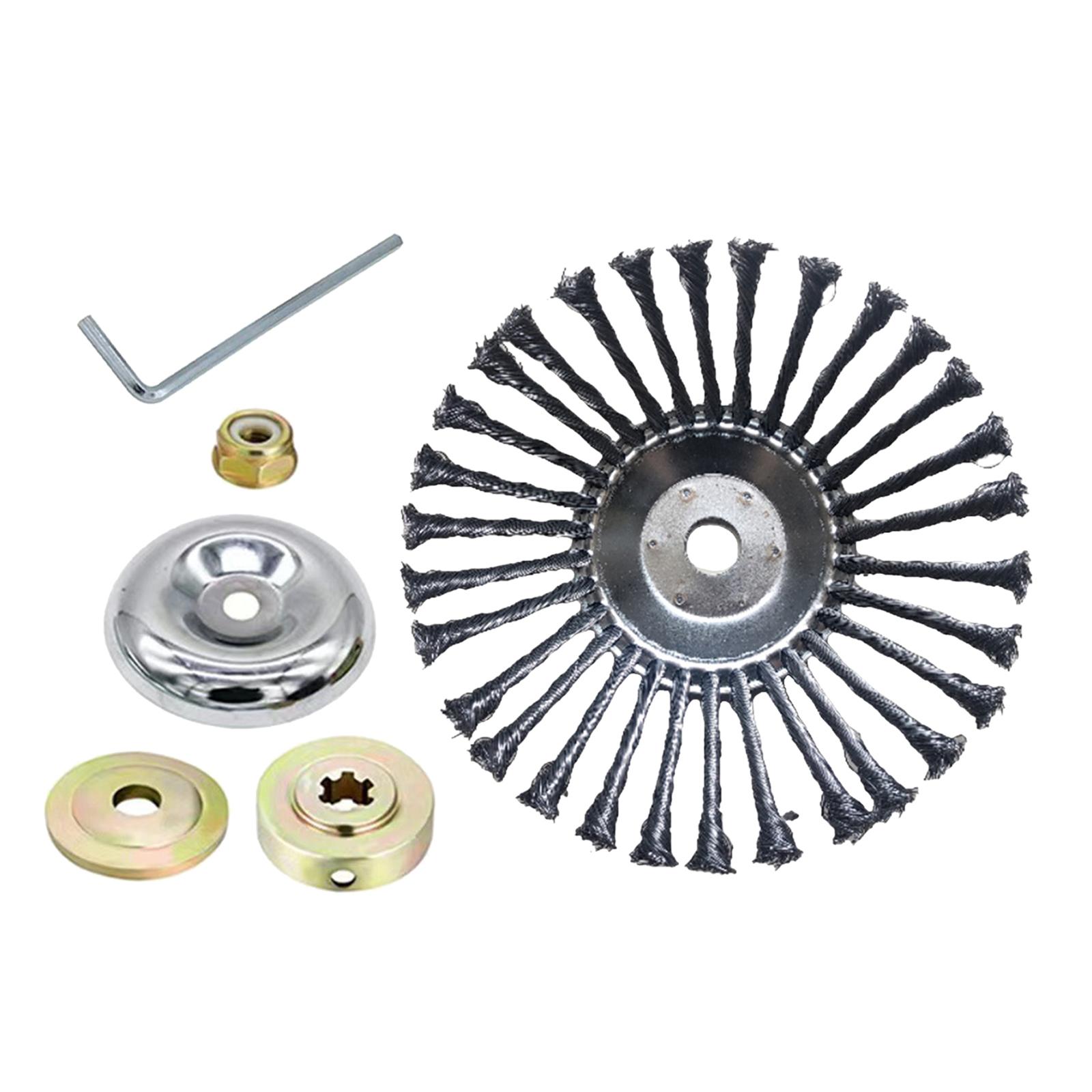 Ioensy - Cabezal De Corte De Cepillo Giratorio De Alambre Cabezal De Corte De Disco De Cepillo De Rueda De Alambre Para Pavimentación