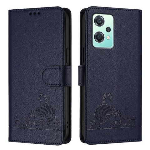 Funda Tipo Cartera Foxdock Para Oneplus Nord Ce 2 Lite Con Soporte, Ranuras, Rfid, Diseño De Gato