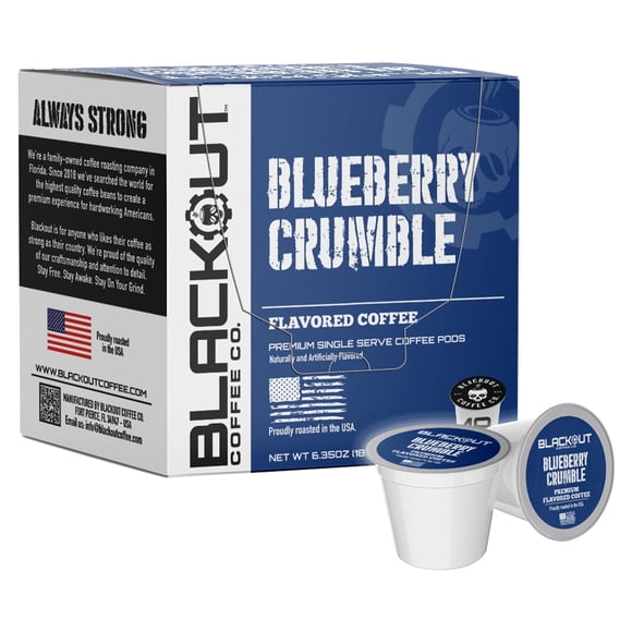 Cápsulas de Café Blackout Coffee Sabor Blueberry Crumble 18 Unidades