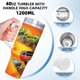 thumbnail image 5 of Blaze y las Máquinas Monstruo Vaso aislado de acero inoxidable con asa, diseño temático, regalo para familia, amigos y fans; incluye pajita y encaja en el portavasos estándar, 40 oz, 5 of 6
