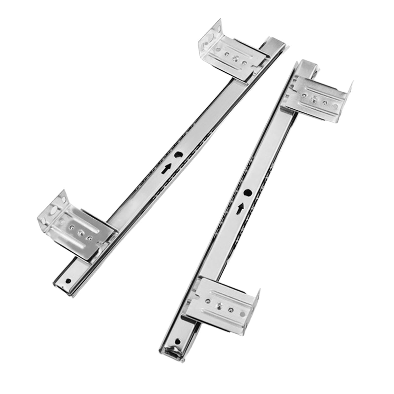 Bothyi - Correderas Para Cajón De Teclado, Herrajes Para Muebles De Gabinete, Para El Hogar, Oficina, Debajo Del Escritorio, 27 Mm, Color Plateado, 5 Alturas