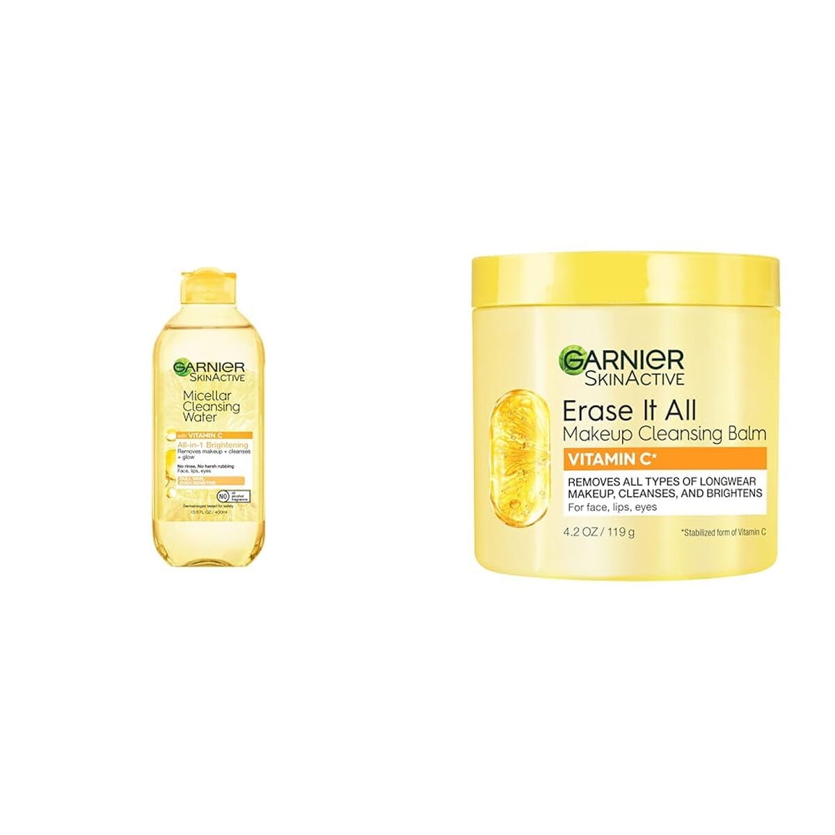 Set Garnier Agua Micelar Y Balsamo Limpiador Vitamina C 119g