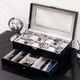 thumbnail image 5 of Watch Box ProCase de 12 ranuras para hombre con tapa de cristal y cajón, color negro, 5 of 8