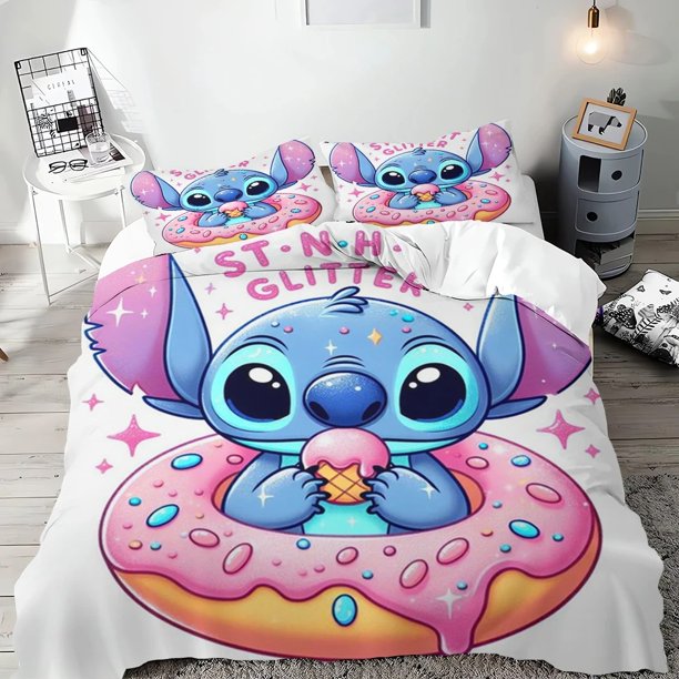 Stitch Duvet Cover 3D Printed Super Soft Comfortable Polyester Kids Bed Naked Sleeping Various Sizes Teenagers Gift Bed Sheets