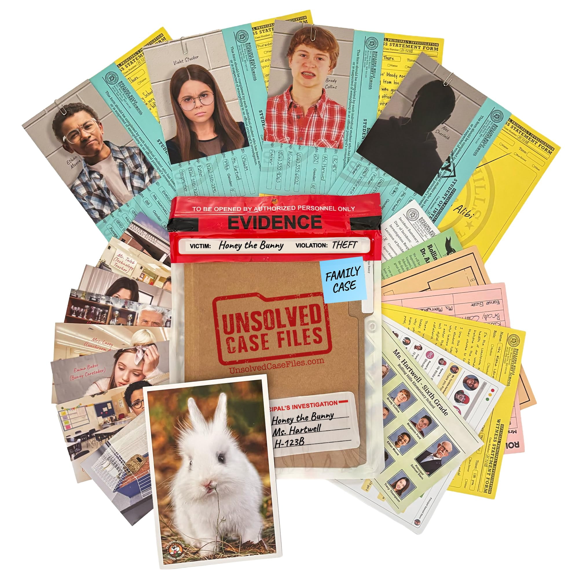 Juego De Mesa Unsolved Case Files Honey The Bunny Family