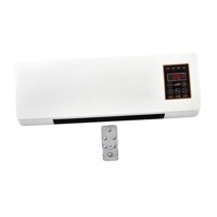 Magideal - Calentador De Pared Pequeño, Calentador Eléctrico Para Espacios, Calefacción Y Refrigeración Portátil De Bajo Ruido Montado En El Suelo O En La Pared, Blanco Sólido