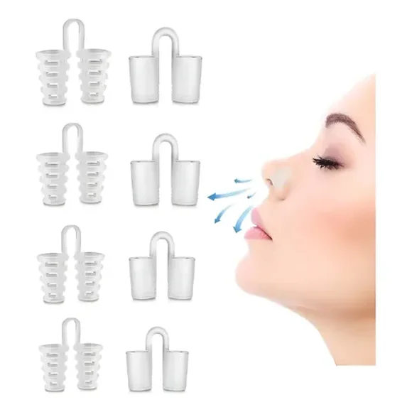 Pack X8 Dilatador Nasal Silicona Anti Ronquido Apnea Expanso