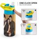 thumbnail image 4 of Friends Botella de Agua con Tapa Pop Top de Un Toque, Acero Inoxidable, a Prueba de Fugas, para Deportes, Botella Infantil azul 12 oz, 4 of 6