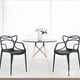 thumbnail image 2 of Comedor Terraza - 2 Sillas Master Negras y Mesa Eames de Vidrio 80cm, 2 of 8
