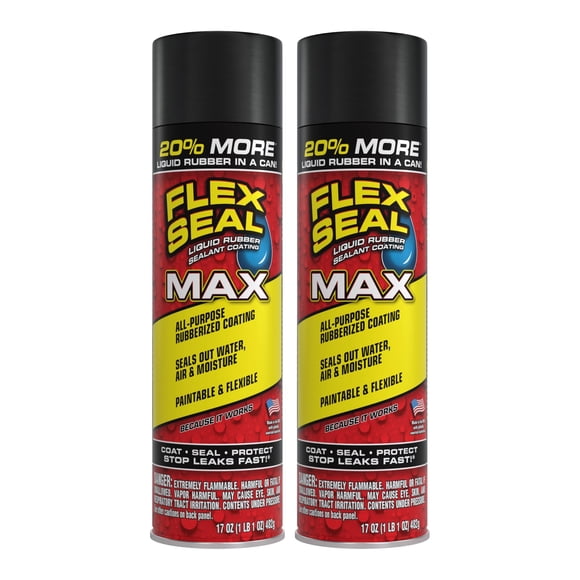 Revestimiento sellador impermeable Flex Seal negro, 500 ml, paquete de 2