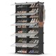 thumbnail image 1 of Zapatero SONGMICS de 10 niveles para 40 pares, negro transparente, 1 of 5