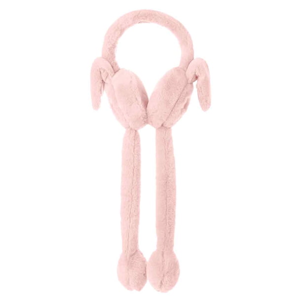 Orejeras de invierno para mujer, lindas orejeras móviles con orejas de conejo, orejeras, protección auditiva para estudiantes, orejeras cálidas y frías.