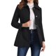 thumbnail image 1 of INSPIRE CHIC Abrigo de Invierno para Mujer con Cuello Abatible y Botonadura Simple con Bolsillos M Negro, 1 of 6