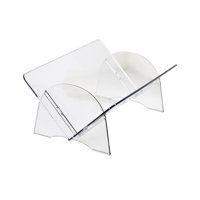 Bothyi - Estantería De Escritorio, Soporte Para Libros, Estanterías Pequeñas Estables Para Libros De Cocina Con Cd, Transparente