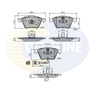 Pastillas Freno Para Auto Comline Cbp11628
