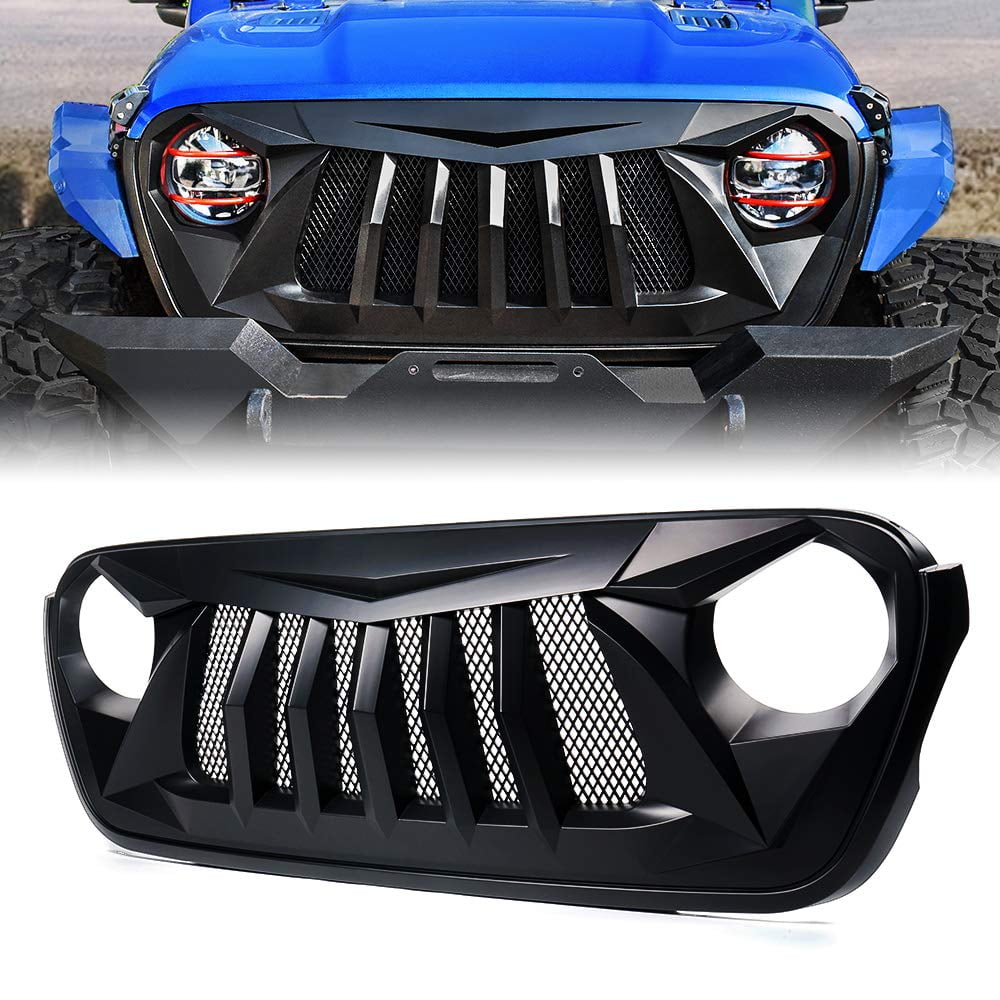 Parrilla Delantera Grill Xprite Black Widow Jeep Wrangler Jl&gladiator Jt