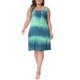 thumbnail image 2 of Agnes Orinda Tallas Grandes Vestidos de Verano sin Mangas con Diseño Tie Dye para Mujeres Playa Camiseta Vestido Casual Suelto de Tirantes 1X Azul Verde, 2 of 6