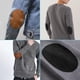 thumbnail image 2 of piezas de parches ovalados de tela cosidos para codos y rodillas, accesorios para restaurar suéteres y pantalones (negro y marrón), 2 of 7