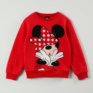 Poleron Niña Minnie Sorpresa Rojo Disney