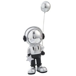 Magideal - Estatua Creativa De , Figuritas De , Material De Resina, Manualidades Artísticas Para El Hogar, Escritorio, Porche, Decoración De , Plata Planeta Plata