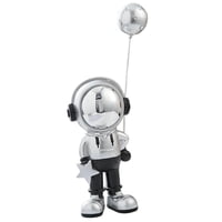 Magideal - Estatua Creativa De , Figuritas De , Material De Resina, Manualidades Artísticas Para El Hogar, Escritorio, Porche, Decoración De , Plata Planeta Plata