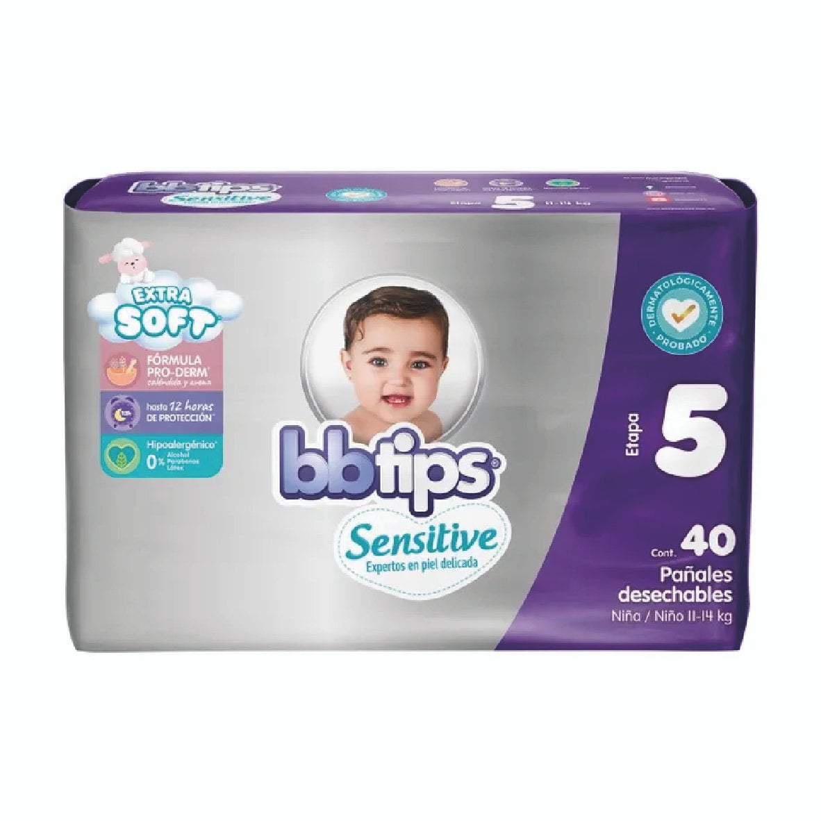 Pañal BBTips Sensitive 5 XG x40 | Lider