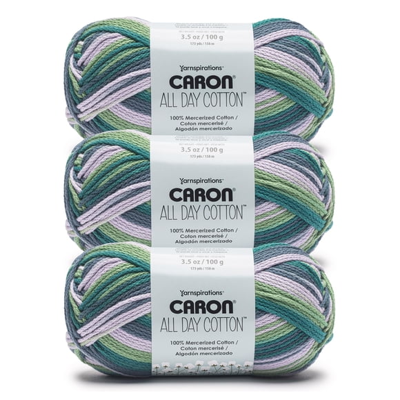 Hilo All Day Cotton Paquete De 3 Unidades De 100g Algodón Mercerizado #4 Worsted