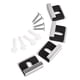 thumbnail image 4 of 4 Piezas Clips De Espejo De Acero Inoxidable Clips De Retención Pesados Para Montaje En Pared Negro Plata S, 4 of 5