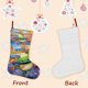 thumbnail image 3 of Team Umizoomi Tema: Calcetines de Navidad, fino lino blanco para colgar en escaleras y chimenea, decoración navideña para el hogar, regalo de Navidad. 45cm × 32cm, 3 of 5