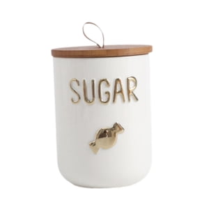 Magideal - Jarro De Almacenamiento Frasco Sellado Compacto Versátil Moderno Con Mango De Cerámica De Contenedor De Bote Para Nueces De Té Sueltas Leche En Polvo Patrón De Azúcar