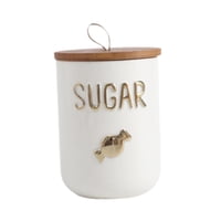 Magideal - Jarro De Almacenamiento Frasco Sellado Compacto Versátil Moderno Con Mango De Cerámica De Contenedor De Bote Para Nueces De Té Sueltas Leche En Polvo Patrón De Azúcar