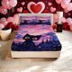 thumbnail image 1 of Fantasy Kitten Illustration Printed Fitted Sheet and Pillowcase Set Soft Comfortable and Breathable for All Seasons an Essential for Bedroom or Dorm Decor an Ex, 1 of 1