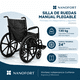 thumbnail image 4 of Silla De Ruedas Nanofort Todo Terreno 24 Pulgadas Plegable Reforzada, 4 of 7