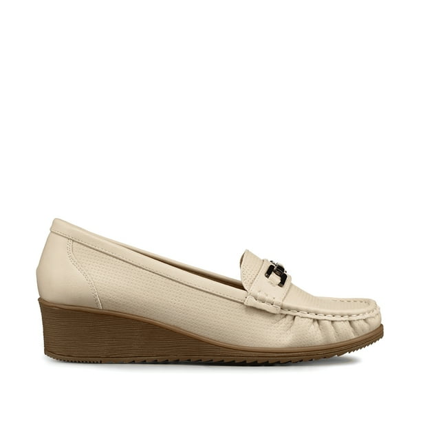 Mocasin Tacon Cuña Clásico Cómodo Casual Mujer Weide JS80