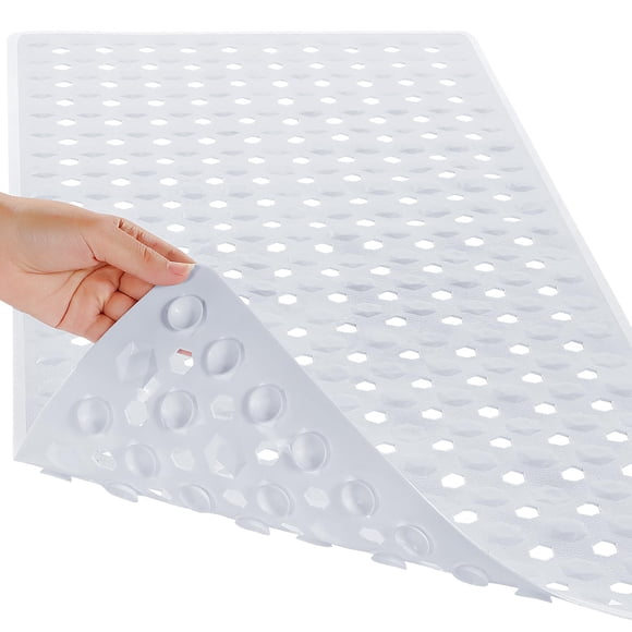 Alfombra Yimobra antideslizante, 70 x 40 cm, lavable a máquina, color blanco