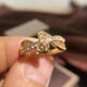thumbnail image 1 of 18K Gold Plated Character Line Winding Alloy Ring Inlaid Shiny Zircon For Women Daily Casual Accessories Engagement Party Jewelry, 1 of 2
