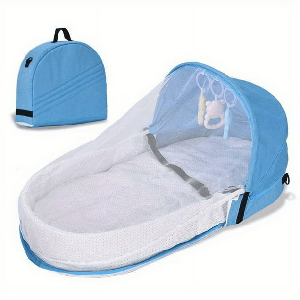Baby Portable Crib Lounge Chair, Baby Travel Cot, Indoor And Outdoor Foldable Carry Cot , For 0-18 Months Baby